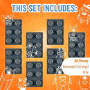 Strictly Briks Classic Bricks Starter Kit, Gray, 96 Pieces, 2x3 Studs, Building Creative Play Set for Ages 3 and Up, 100% Compatible with All Major Brick Brands by TinyTreasures Baby Boutique