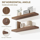 Dreamland 36 Inches Floating Shelves for Wall, 9.3" Deep Long Floating Shelves Set of 2, Large Display & Storage Shelf, Wall Shelf for Bathroom Bedroom Living Room Kitchen Office, Walnut by CozyNest Decor