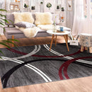 Rugshop Modern Wavy Circles Design Area Rug 3'3" x 5' Red by TinyTreasures Baby Boutique