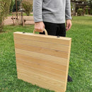 Portable Wooden Folding Table, Picnic Table，Floor Table，Natural Pine, 43x21 Inch, Low Height Design for Picnic, Camping, Coffee Service, Bohemian Style by GreenHaven Gardens