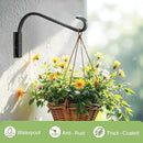 12 Inch 2 Pack Plant Hangers for Indoor/Outdoor Wall Mount - Heavy Duty Hanging Plant Holder & Bird Feeder Hooks, Decorative Black Metal Wall Hangers for Plants, Flower Baskets by GreenHaven Gardens