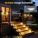 SOLPEX Solar Step Lights Outdoor,Solar Deck Lights for Outside,Two-Sided Stair Lights with 33 LEDs,Waterproof IP65 for Garden,Fence,Deck,Steps,Stair,Porch（16 Pack,Warm White） by GreenHaven Gardens