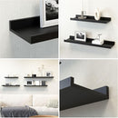 70.9 Inches Long Floating Shelves, 2 Set Modern Wall Shelf for Bedroom, Nursery Book Shelf with Lip, Picture Ledge Shelf for Wall Decor Living Room Bathroom Kitchen - Black by TinyTreasures Baby Boutique