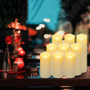 Aignis 9pcs Flameless LED Candles Battery Operated with 10-Key Remote & Timer, Indoor Heat Resistant, 3D Wick with Warm Flickering Glow for Cozy Home/Wedding/Holiday Décor (D 2.2" x H 5"/6"/7") by CozyNest Decor