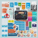 EVERLIT Care Rescue Pack | Family-Friendly First Aid Kit for Kids with 200 Pcs Medical Supplies | Travel-Friendly Compact Storage Bag for Home, Car, Travel, Camping, Adventure (Splatter) by TinyTreasures Baby Boutique