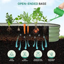 Galvanized Raised Garden Bed - 8×2×1ft Planter Raised Beds for Gardening | Oval Metal Garden Planter Box with Safety Edging and Bracing Rods for Vegetables Fruits and Flowers Oliver Green by GreenHaven Gardens