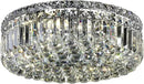 6-Lights Crystal Flush Mount Chandelier Light Fixture with K9 Crystals Modern Ceiling Lights Elegant Pendant Lamp for Bedroom,Hallway,Bar,Living Room,Dining Room,H5.9 xW20 (Bulbs Not Included) by CozyNest Decor