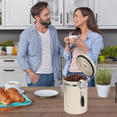 ShanSon Coffee Canister Airtight Coffee Container Stainless Steel Coffee Bean Storage Container with Scoop Coffee Canister for Beans Grounds Sugar Flour Tea Cereal,22OZ, Beige by CozyNest Decor