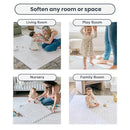 Baby Play Mats for Floor - Layla (6x6ft) - Premium EVA Foam Play Mat for Babies & Toddlers - Perfect for Tummy Time, Crawling, Playroom - Stylish & Comfortable Kids Play Mat by TinyTreasures Baby Boutique