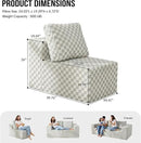 Single Sofa 1 Seat Couch with Deep Seat Memory Foam Cloud Chair with Pillows Large Sofa with L Shape for Living Room Bedroom (Plush GREYOLIVE, Single) by CozyNest Decor