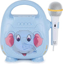 Singimals Kids Karaoke Speaker with Microphone - Unleash Your Child's Inner Superstar, Bluetooth v5.1, 12H Playtime, 5W Speaker, Multicolor LED Lighting, Elliot The Elephant by TinyTreasures Baby Boutique