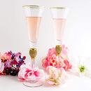 Diamond Champagne Flutes Premium Barware Gift Elegant Drinkware Collection by The Wine Savant