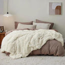 Bedsure GentleSoft Fluffy Cream Blankets Queen Size for Bed, Thick Sherpa Faux Fur Fleece Fuzzy Plush Winter Warm Heavy Soft Full Queen Blankets, Bedroom Decor Cream Gifts Cozy Gifts for Women, 90x90 by CozyNest Decor
