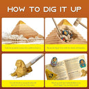 XXTOYS Pyramids Dig Kit, Ancient Egyptian Civilization Civilization Excavation Set Including Mummy Case Sun God Great Sphinx and More, STEM Science Educational Toys Archaeology Gifts for Boys & Girls by TinyTreasures Baby Boutique