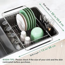MAJALiS Dish Drying Rack in Sink - Small Dish Drainers for Kitchen Sink, Over The Sink Dish Racks with Utensil Holder, Stainless Steel Dish Rack in Sink, Silver by CozyNest Decor