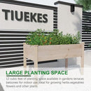 Raised Garden Bed 48.5x24.4x30 Inch, Elevated Wood Planter Box with Legs for Vegetable Flower Herb Outdoors Backyard, Patio, Balcony with Liner (Natural Wood) by GreenHaven Gardens