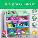 Humble Crew Kids' Toy Storage Organizer, White/Pastel (WO560P) by TinyTreasures Baby Boutique
