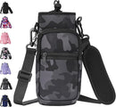 32 40 oz Water Bottle Carrier with Strap, Neoprene Water Bottle Sleeve Bag with 2 Pockets Insulated Flask Sling Holder for Walking Hiking Gym by TinyTreasures Baby Boutique