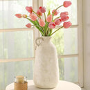 Ceramic Rustic Vase, 12.8" Large Flower Vases Home Decor Pottery Farmhouse Decorative Vase Boho Neutral Pampas Vases for Mantel Entryway Table Living Room Shelf Kitchen by CozyNest Decor