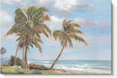 cozy country Palm Tree Wall Art 36"x24" - Coastal Pictures Beach Canvas Ocean Decor - Nautical Artwork Seascape Hand Painting for Bedroom, Sea House by CozyNest Decor