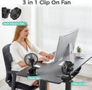 7-Inch Clip On Fan,10000mAh Rechargeable Battery Operated Desk Fan,Auto Oscillation Stroller Fan,Max 40Hrs Cooling,4 Speeds Table Fan with Sturdy Clamp for Golf Cart Office Treadmill Travel Outdoor by TinyTreasures Baby Boutique