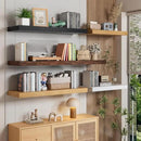 Heimlove 48W x 12D Long Floating Shelf, 12 Inch Deep Floating Shelves for Wall Set of 2, Wood Shelves for Bedroom Living Room Bathroom Kitchen Home Office, Wall Shelves with Heavy Duty Bracket, Oak by CozyNest Decor