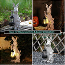 Solar Garden Statues Bunny Decor with LED Lights Home Decorations Outdoor Garden Rabbit Statue for Patio, Balcony, Yard, Lawn Ornament - Unique Housewarming Birthday Gifts for Women by GreenHaven Gardens