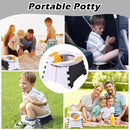 Portable Potty for Toddler Travel, Kids Travel Potty Training Chair with Travel Bag, Baby Potty Training Toilet for Outdoor and Indoor Easy to Clean (White) by Yszawmx, Includes 30 Replacement Bags by TinyTreasures Baby Boutique