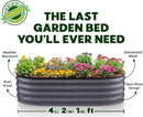 Galvanized Raised Garden Beds Outdoor // 4×2×1 ft (2-Pack) Planter Raised Beds for Gardening, Vegetables, Flowers // Large Metal Garden Box (Gray) // Patented Tool-Free Design by GreenHaven Gardens