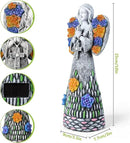 Yiosax-Garden Angels Outdoor Statue-Solar Lights Decor - Solar Angels for Cemetery Grave Cross Praying Succulent Wings Remembrance Angel Figurine Lawn Yard Decorations, White, Yiosax-Angel04 by GreenHaven Gardens