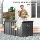 Domi 100-Gallon Outdoor Storage Box – Waterproof, Lockable Storage Cabinet for Patio Furniture, Garden Tools & Pool Supplies – Large Metal Storage for Cushions, Toys & More by GreenHaven Gardens