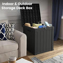 50 Gallon Storage Box, Waterproof Deck Box for Indoor & Outdoor Use, Lockable Pool Storage Bin for Package Delivery, Outdoor Bench for Patio Cushions, Garden Tools, Backyard, Black by CozyNest Decor