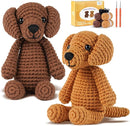MOREJMTT Crochet Kit for Beginners, Learn to Crochet, Include Easy Knitting Soft Yarn, Step-by-Step Video Tutorial, Hook, Holiday Birthday Gift for Adults and Kids(2 Pack Golden Retriever) by TinyTreasures Baby Boutique