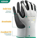 3-Paris Medium Work Gloves for Men and Women, Nitrile Coated Safety Protective Gloves with Grip, Ideal for Gardening, Warehouse, Mechanic, Light Duty Construction Work by GreenHaven Gardens