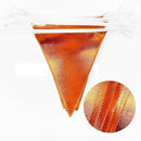 Orange Party Decorations Metallic Fabric Triangle Pennant Banner Flag Bunting Garland for Fall Autumn Thanksgiving Graduation Birthday Wedding Bridal Shower Baby Shower Anniversary Party Supplies by GreenHaven Gardens