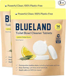 BLUELAND Toilet Bowl Cleaner Tablets, 2-Pack, 28 Count, Lemon Cedar, Plastic-Free, No Harsh Chemicals, Plant-Based by CozyNest Decor