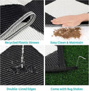 HEBE Outdoor Rug Waterproof 6x9, Reversible Plastic Straw Rug RV Camping Rug, Indoor Outdoor Patio Mat Clearance, Outside Carpet for Porch,Deck,Camper,Balcony,Backyard,Picnic by GreenHaven Gardens