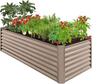 Best Choice Products 8x4x2ft Outdoor Metal Raised Garden Bed, Deep Root Planter Box for Vegetables, Flowers, Herbs, and Succulents w/ 478 Gallon Capacity - Taupe by GreenHaven Gardens