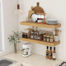 Deep Floating Shelves for Wall, 35.4W x 11.6D Rustic Large Wall Shelves Set of 2, 11.6 Inch Deep Oak Shelves 35.4 Inches Long, Bookshelf Laundry Shelf TV Shelf by CozyNest Decor