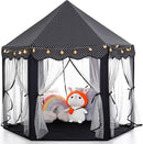 Monobeach Princess Tent Girls Black Large Playhouse Kids Castle Play Tent with Star Lights Gift Toy for Children Indoor and Outdoor Games by TinyTreasures Baby Boutique