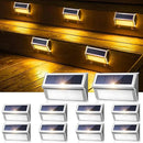 JSOT Solar Step Deck Lights for Outside Decorative - 10Pack Stairs Lights Outdoor Waterproof for Yard Garden Landscape Pool Fence Step Wall 9 LED Beads Solar Lighting by GreenHaven Gardens