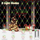 JXLEDAYY Christmas Net Lights Outdoor Decorations 3M*2M Mesh Lights Fairy String Lights Plug in with Timer Waterproof for Outside Bush Window Wall Patio Party Decor (Red ＆ Green, 200 LED 3M*2M) by GreenHaven Gardens