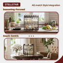 3 Tier Bamboo Wood Spice Rack, Seasoning Bottles Jars Organizer Shelf for Spices or Craft Supplies, Kitchen Counter or Wall Mounting (Brown) by CozyNest Decor