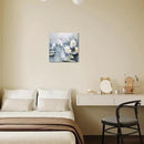 TAIJXAGSG Modern Canvas Wall Art Decor Prints Paintings Wall Decorations White Flowers Artwork for Bedroom Kitchen Office Decor 13"×13" bathroom decor wall by CozyNest Decor