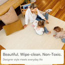 Lillefolk Baby Play Mat for Floor – 6x6ft Beige | Soft Non Toxic Premium EVA Foam Tiles for Tummy Time, Crawling & Playroom – Waterproof for Hard Floors Mat for Babies & Toddlers (9 Tiles) by TinyTreasures Baby Boutique