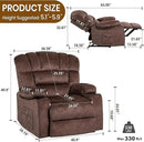Recliner Chair Manual Modern Ergonomic Lounge Single Sofa Seat Living Room Lounge Recliners on Clearance Foam Filling by CozyNest Decor