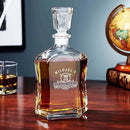 Custom Whiskey Decanter and Whiskey Glasses Set in Handcrafted Box by CozyNest Decor