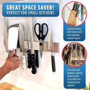 Strong Adhesive (No Drill) Magnetic Knife Holder for Wall - Professional 17 Inch Knife Strip - No Screws Needed - Adhesive Backing - Stainless Steel Knife Bar (Upgraded Version – Will Not Fall) by CozyNest Decor