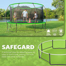 14FT 12FT 10FT 16FT Trampoline with Safety Enclosure, Anti-Rust Coating – ASTM Certified, Heavy-Duty Outdoor Trampoline with Ladder – for Kids & Adults by TinyTreasures Baby Boutique