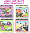 Skillmatics Scratch Art Book for Kids - Unicorns & Princesses, Craft Kits & Supplies, 30+ Scratch Stickers, Travel Toys, DIY Kit, Gifts for Girls & Boys Ages 3, 4, 5, 6, 7, 8 by TinyTreasures Baby Boutique